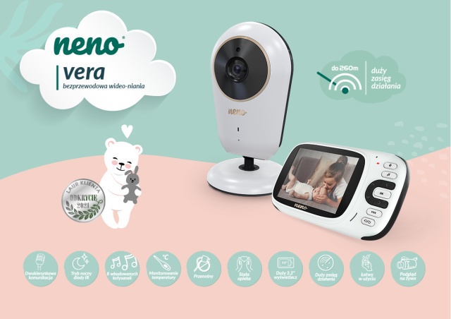 Neno Vera – baby monitor cu receptor wireless - 1 | YEO