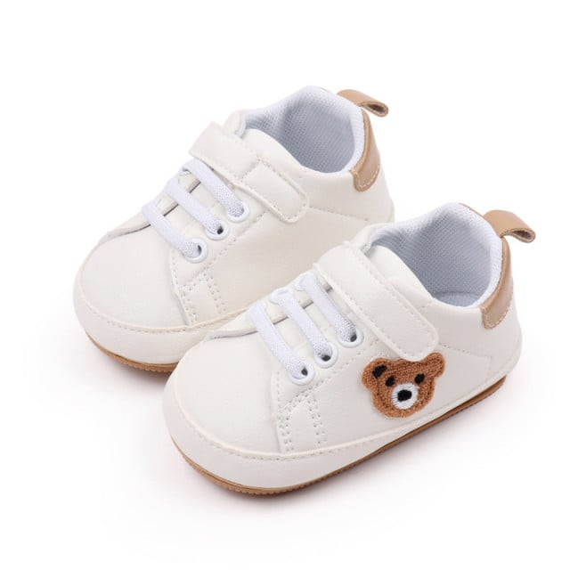 Pantofiori albi cu insertie crem - Teddy - 2 | YEO