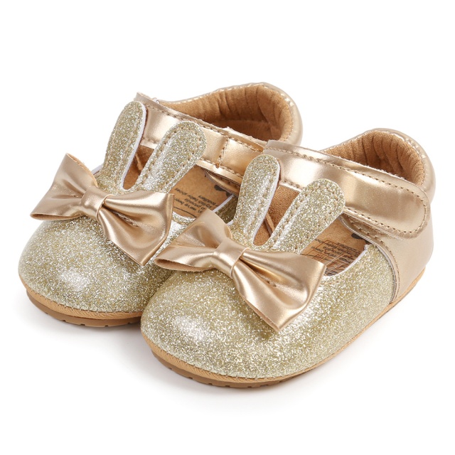 Pantofiori aurii pentru fetite - Glitter bunny - 2 | YEO