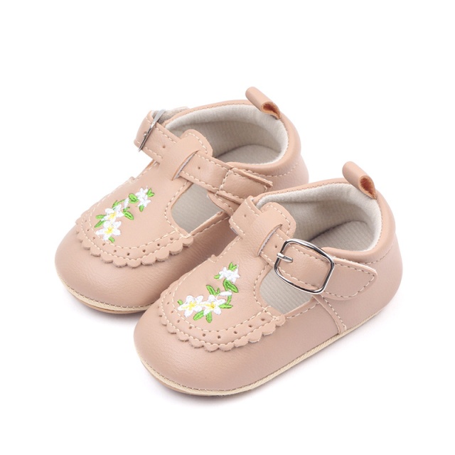 Pantofiori crem cu broderii florale - Bella - 2 | YEO