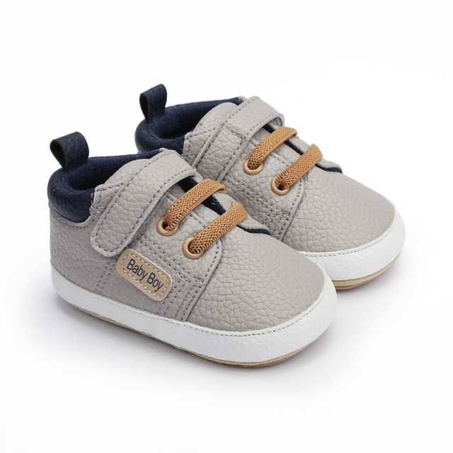 Pantofiori gri pentru baietei - Baby Boy - 4 | YEO