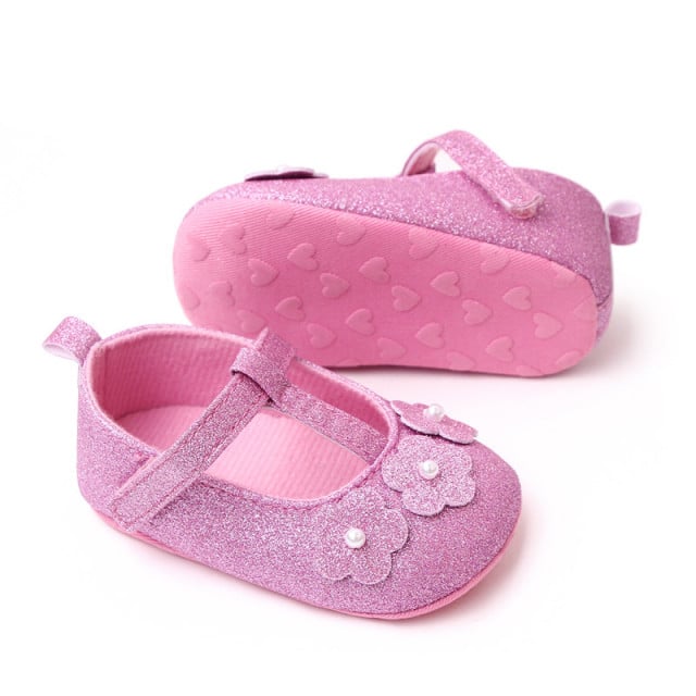 Pantofiori roz ciclamen pentru fetite - Sweety