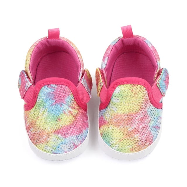 Pantofiori tie-dye colorati pentru fetite - 3 | YEO