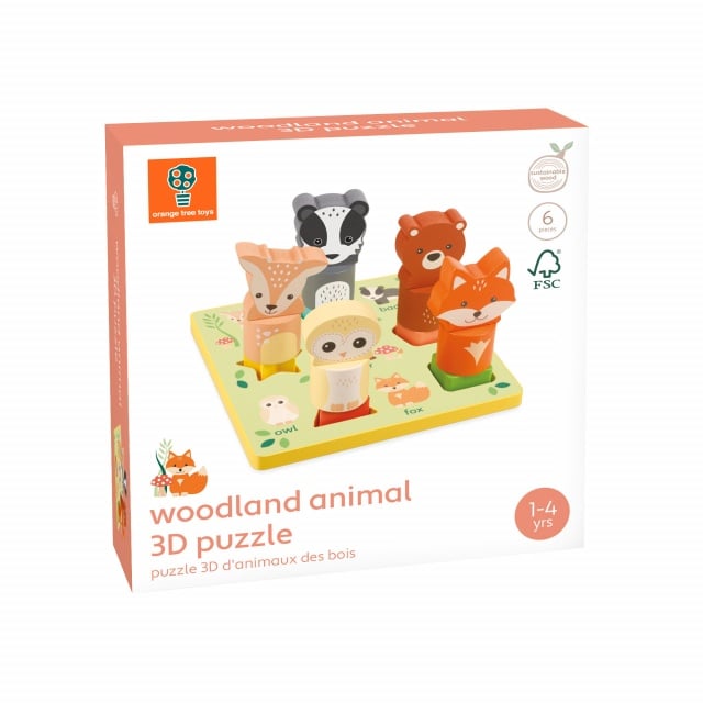 Puzzle 3D cu animale, Orange Tree Toys - 2 | YEO