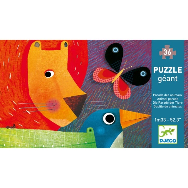 Puzzle gigant Parada animalelor, Djeco - 1 | YEO