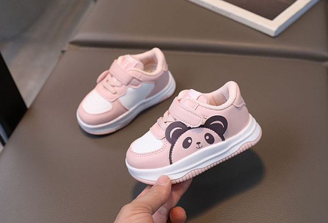 Adidasi roz pentru fetite - Love panda - 2 | YEO