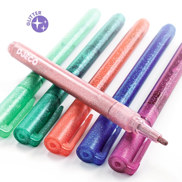 Carioca (marker) cu sclipici Sweet, Djeco - 1 | YEO