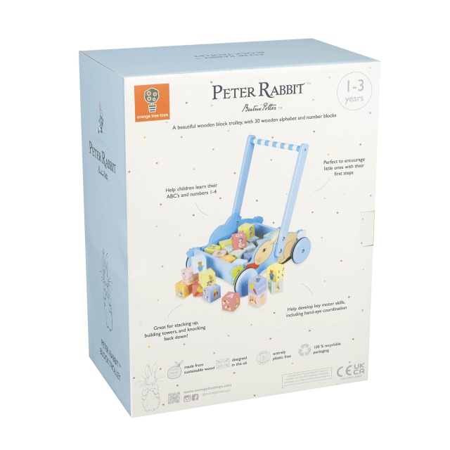 Carucior cu cuburi Peter Rabbit™, Orange Tree Toys - 1 | YEO