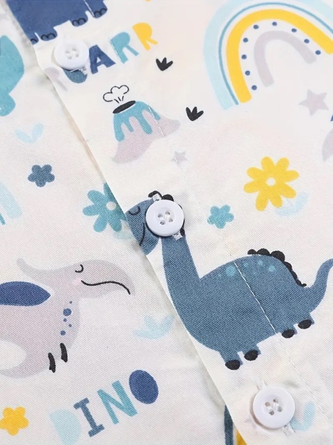 Costumas de vara pentru baietei - Colored dino - 3 | YEO