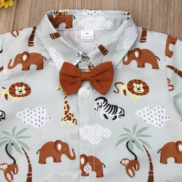 Costumas de vara pentru baietei - Jungle animals - 4 | YEO