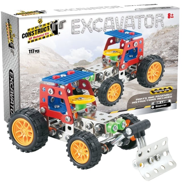 Kit STEM Tractor cu cupa de excavatie, nivel incepator - 1 | YEO