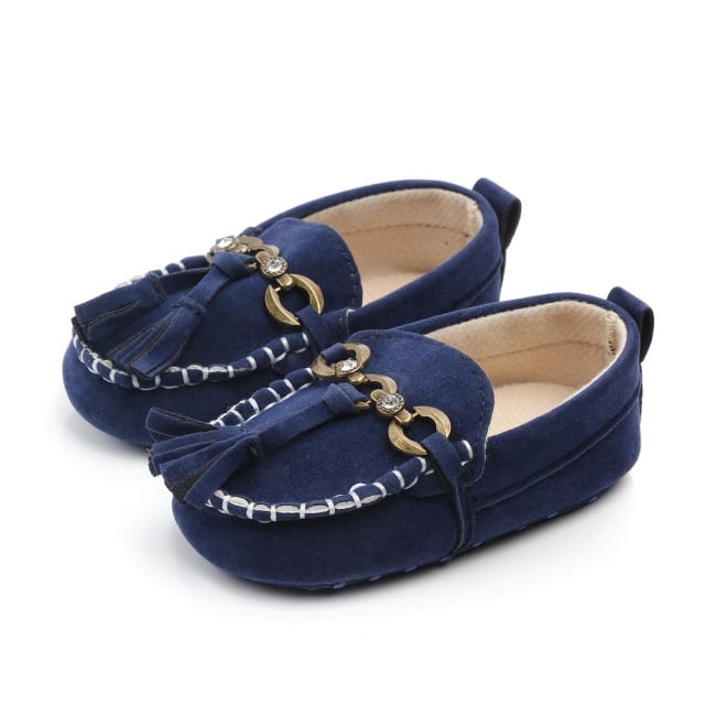 Mocasini bleumarin eleganti pentru bebelusi