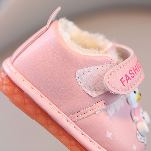 Pantofi roz imblaniti - Teddy - 4 | YEO