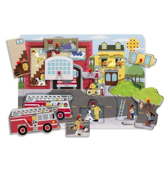 Puzzle cu sunete Brigada de pompieri Melissa and Doug - 2 | YEO