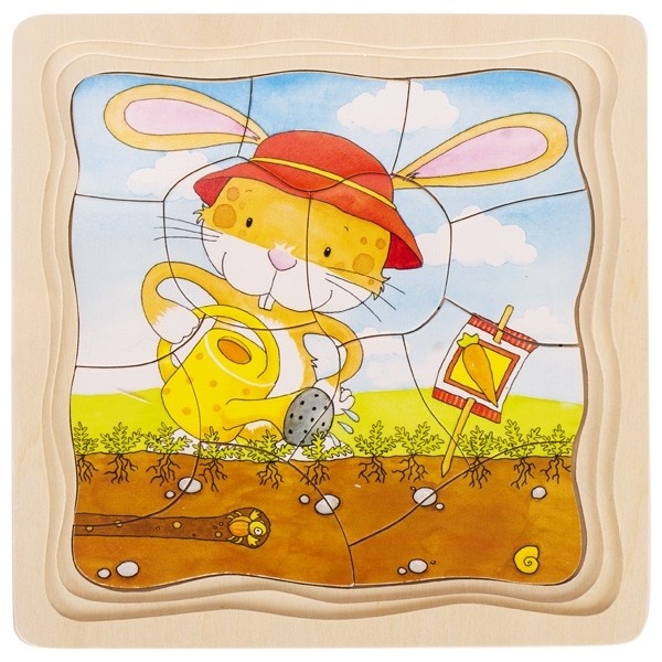 Puzzle stratificat Gradina iepurasilor - 2 | YEO