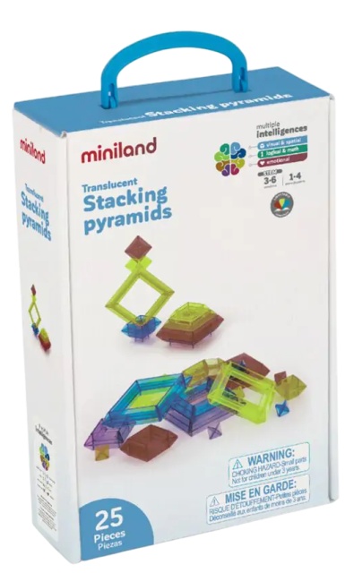Joc de constructii cu piese translucide Piramide - 3 | YEO