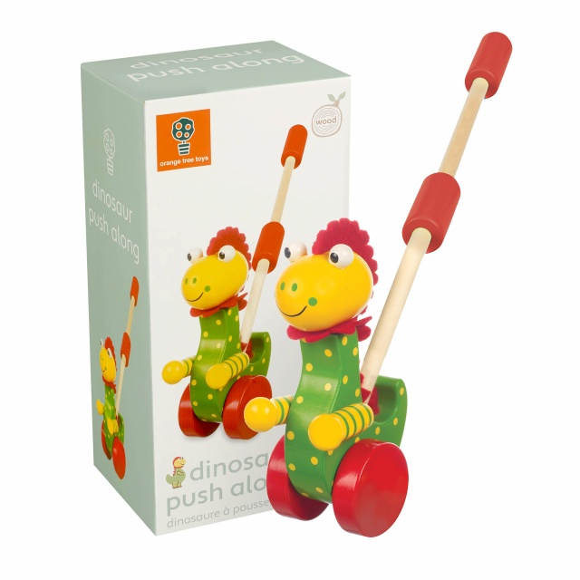 Jucarie de impins dinozaur, Orange Tree Toys - 1 | YEO