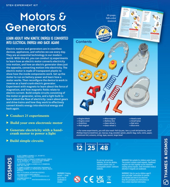 Kit STEM de construit motoare si generatoare, Thames & Kosmos - 3 | YEO