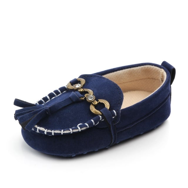 Mocasini bleumarin eleganti pentru bebelusi - 4 | YEO