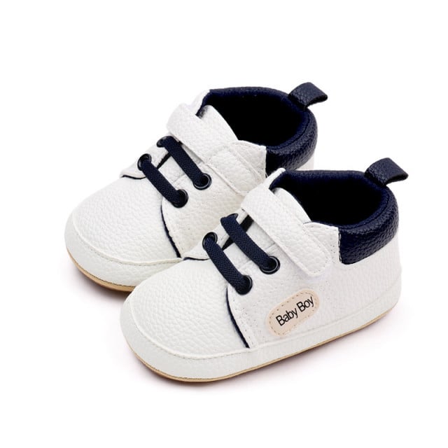 Pantofiori albi pentru baietei - Baby Boy - 3 | YEO