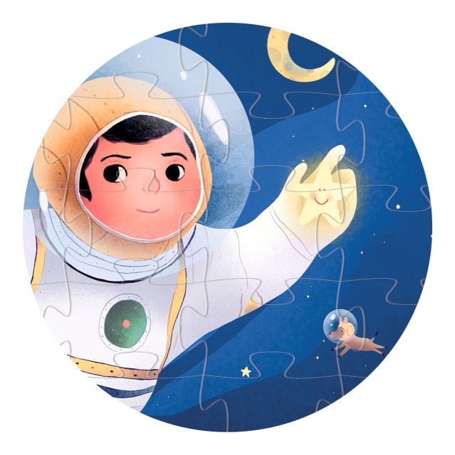 Puzzle Astronaut pe luna, Djeco - 1 | YEO