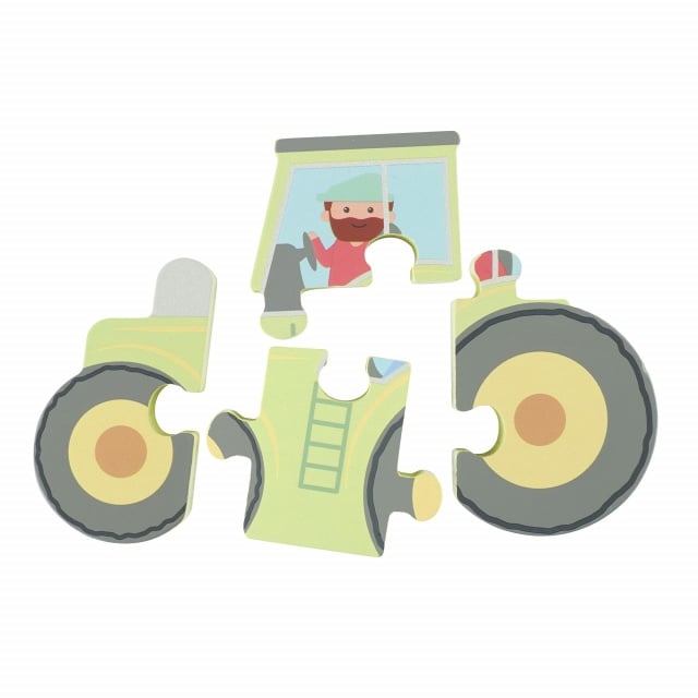 Puzzle tractor din lemn, Orange Tree Toys - 1 | YEO