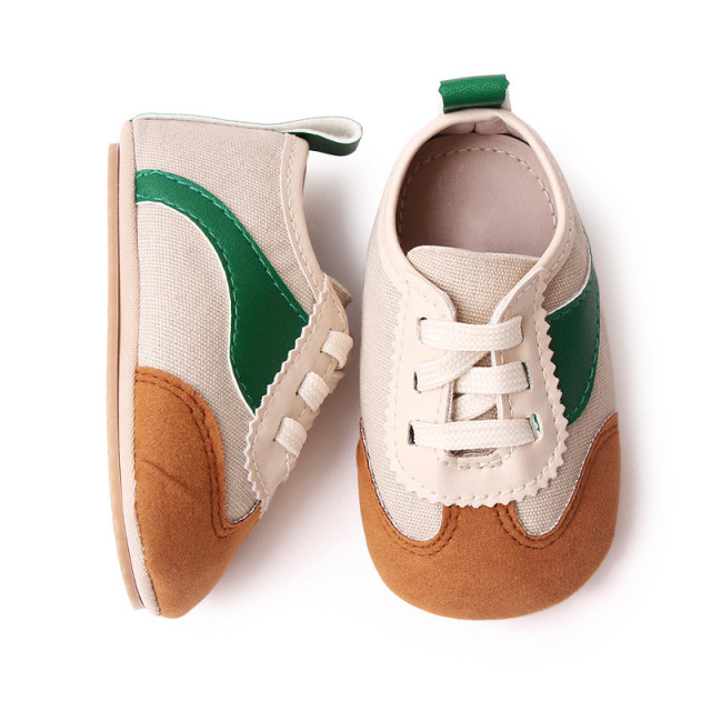 Adidasi crem cu maro si verde - Sporty - 4 | YEO