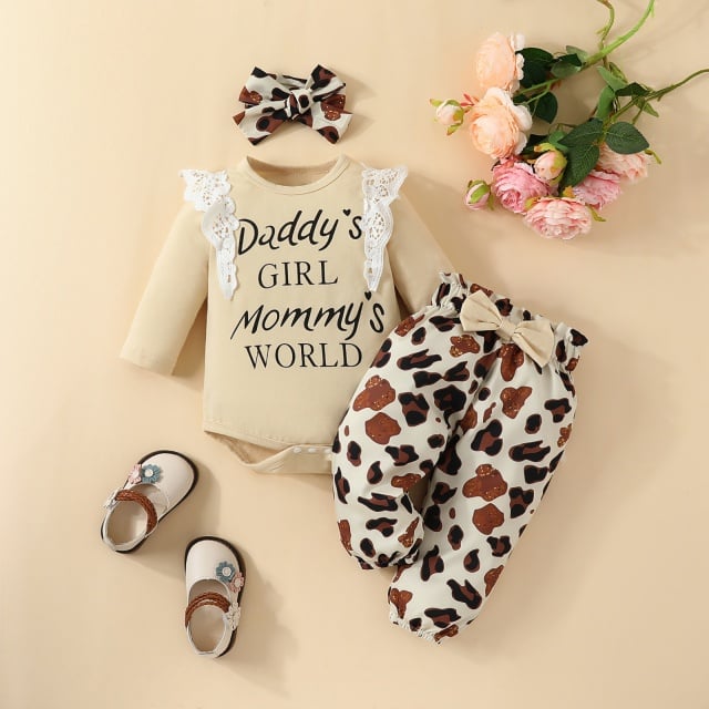 Compleu cu body crem pentru fetite - Daddy and Mummy