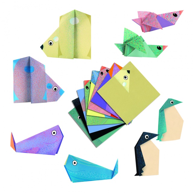 Joc creativ origami Animale polare, Djeco - 1 | YEO