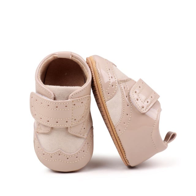 Pantofiori crem din piele lacuita - Elegant - 2 | YEO