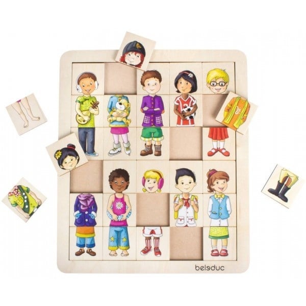 Puzzle amesteca si potriveste Copiii lumii - Beleduc - 1 | YEO