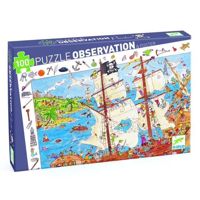 Puzzle observatie Pirati, Djeco