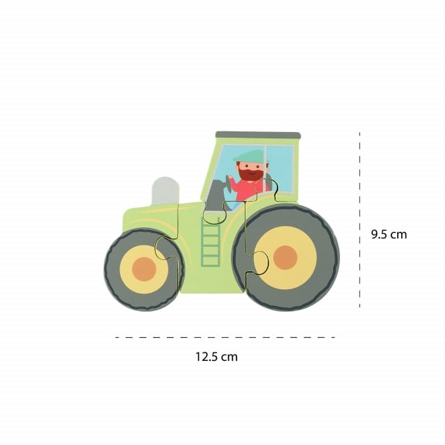 Puzzle tractor din lemn, Orange Tree Toys - 2 | YEO