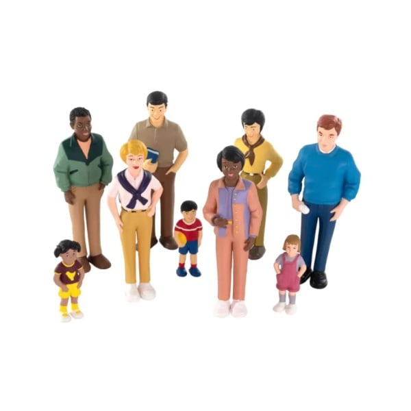 Set de 9 figurine Familia - diversitate si integrare etnica, cu rol didactic - 1 | YEO