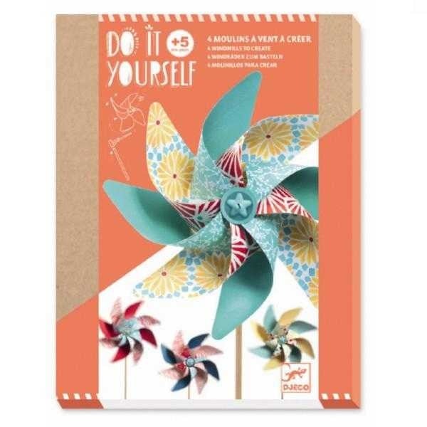 Joc creativ DIY Moristi de vant model cu flori, Djeco - 1 | YEO