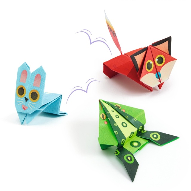 Joc creativ origami Animale saltarete, Djeco - 2 | YEO