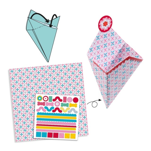 Joc creativ origami Confectionat cutii, Djeco - 3 | YEO