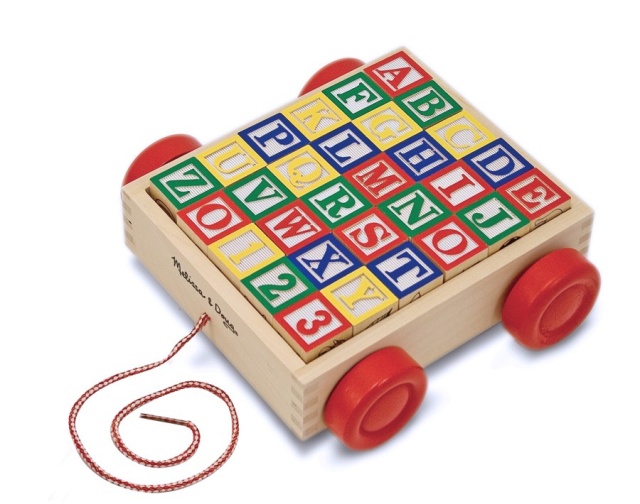 Melissa and Doug - Carucior cu cuburi ABC - 1 | YEO