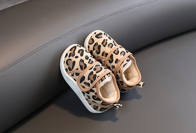 Pantofi imblaniti pentru fetite - Animal print - 3 | YEO