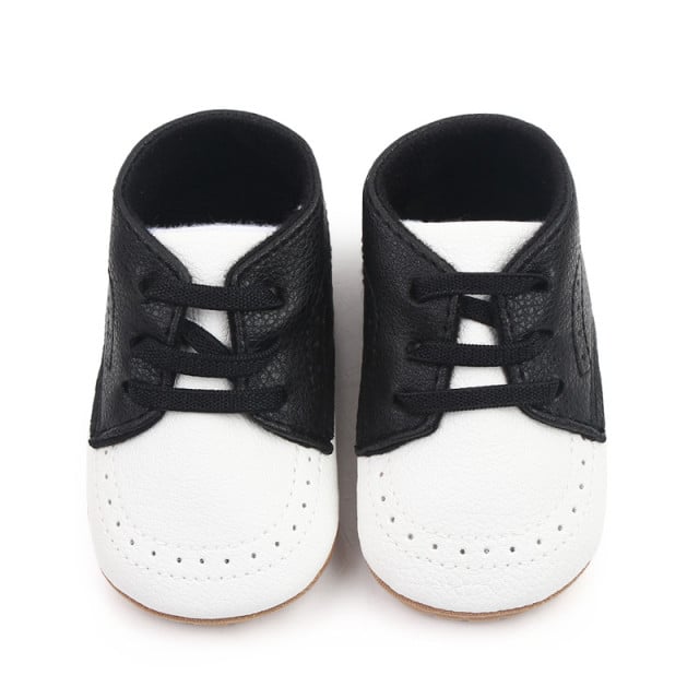 Pantofiori eleganti albi cu negru - 3 | YEO