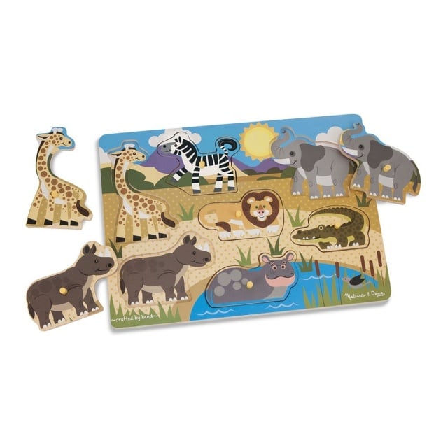 Puzzle din lemn Animalele safari - 1 | YEO