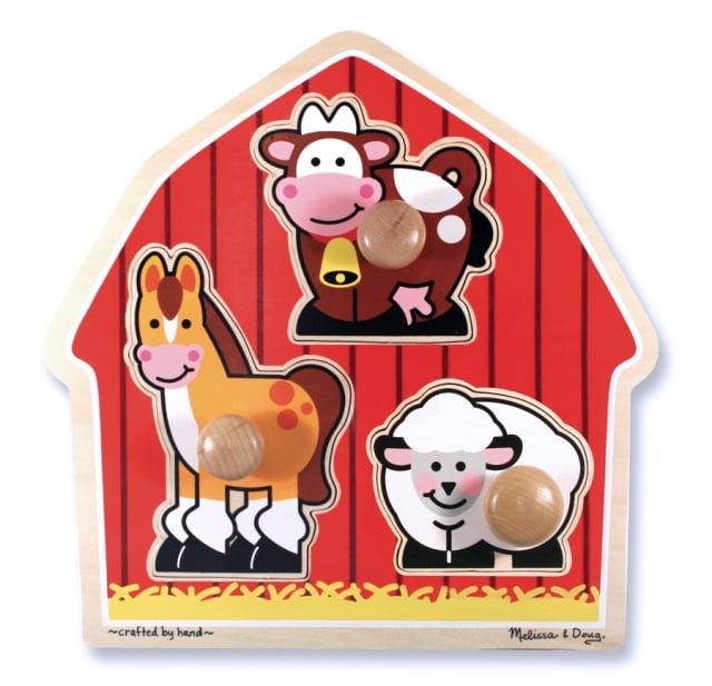 Puzzle lemn jumbo Ferma Melissa and Doug