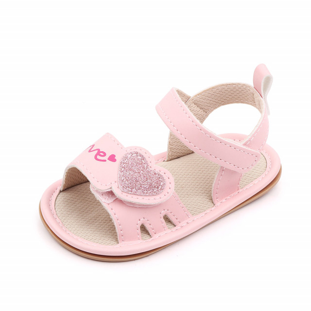 Sandalute roz pentru fetite - Love - 2 | YEO