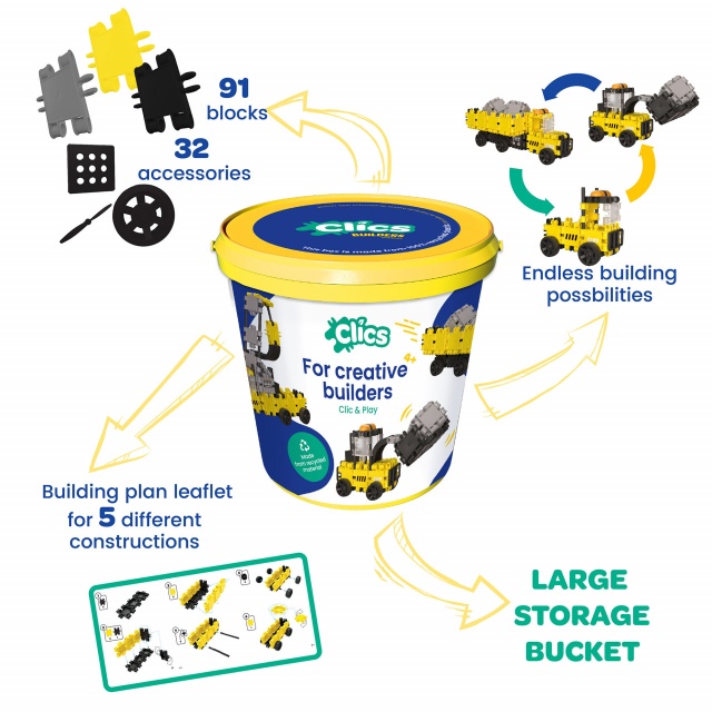 Set Clics de construit vehicule de constructie 5 in 1 - 2 | YEO