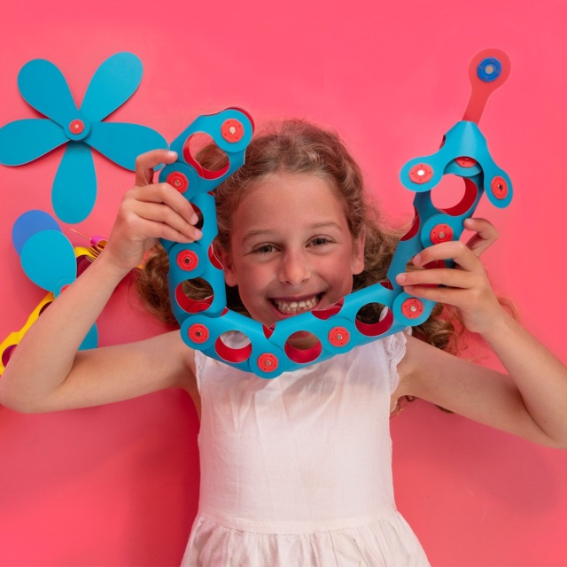 Set Clixo de construit cu magnet, Itsy pack Flamingo-Turquoise 30 - 3 | YEO