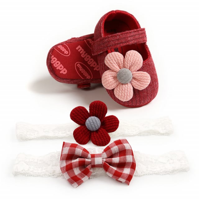 Set pantofiori si bentite - Margareta roz - 3 | YEO