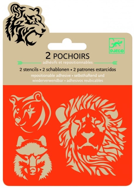 Set sabloane Animale salbatice, Djeco - 1 | YEO