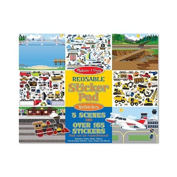 Abtibilduri reutilizabile Vehicule Comunitate Melissa and Doug