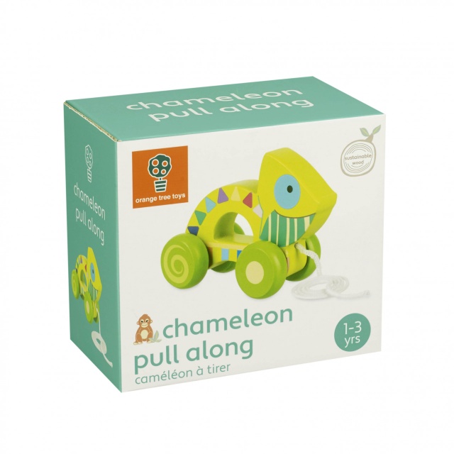 Jucarie de tras cameleon, Orange Tree Toys