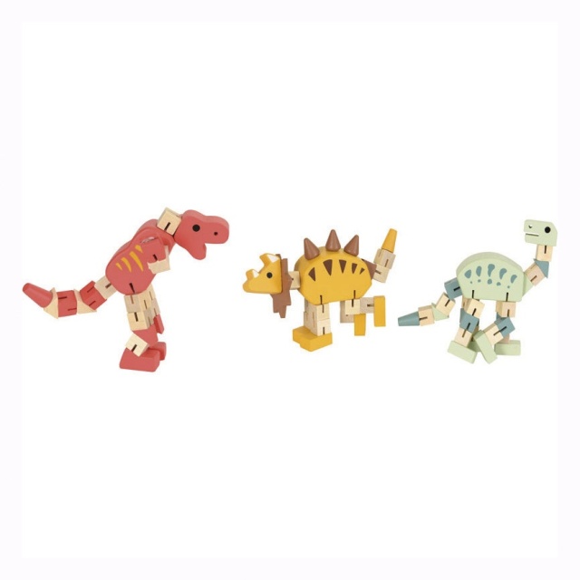 Jucarie educativa flexibila din lemn Dinozaur, Egmont Toys - 1 | YEO